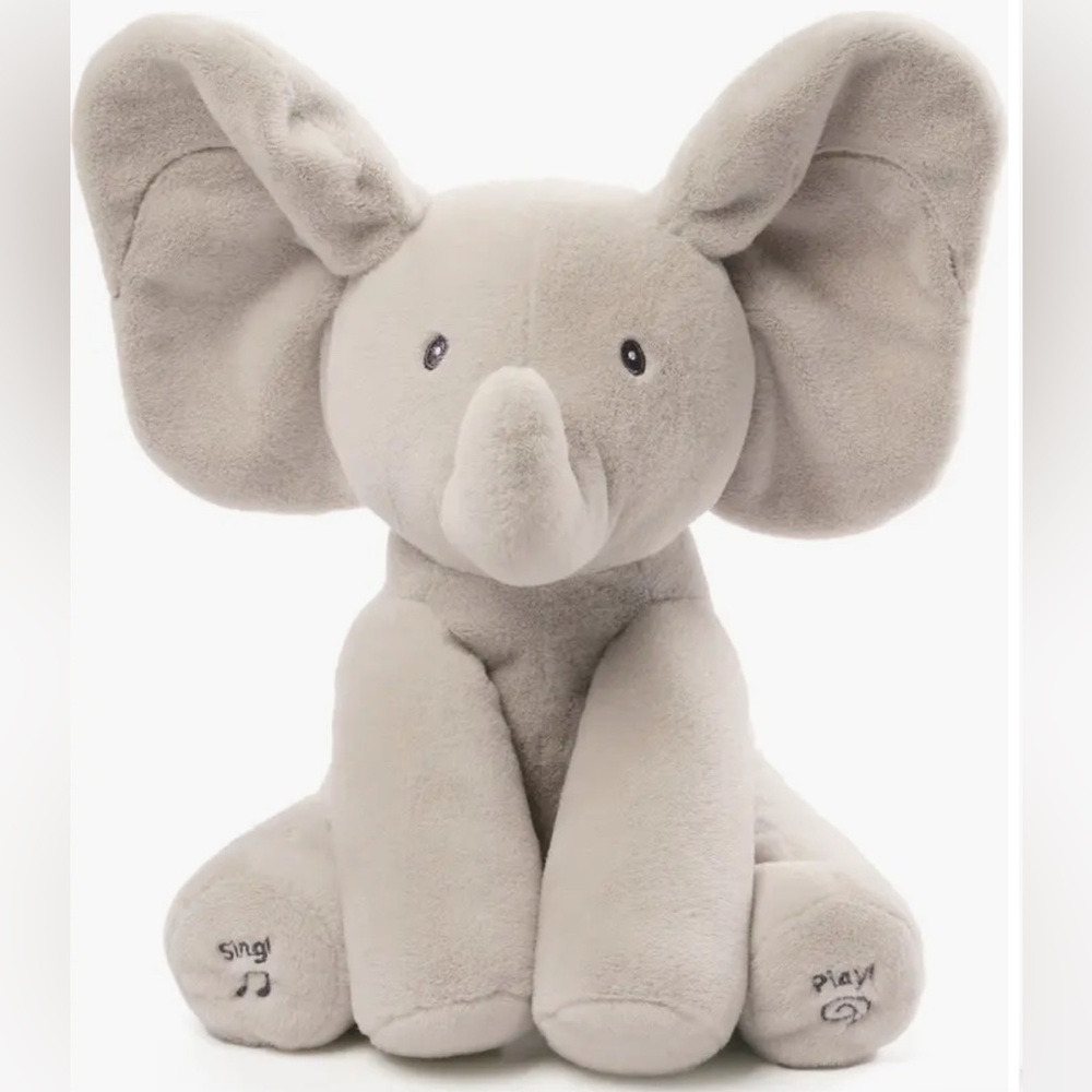 GUND Baby Elephant Flappy Animated Plush Toy Sing & Play Peekaboo